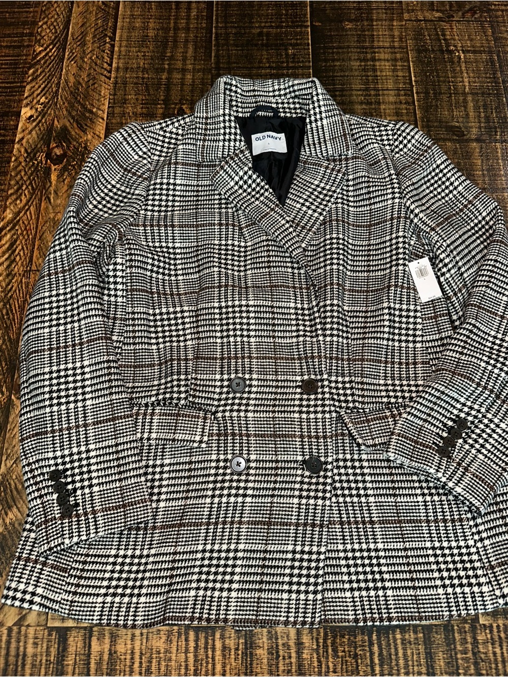 NWT Women’s Plaid Blazer Jacket size Large